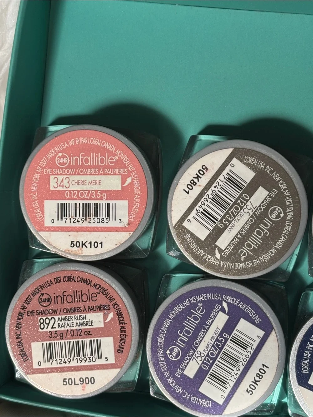 L’Oréal Infallible Cream Eyeshadow Set — Pink, Coral, Navy, Gray